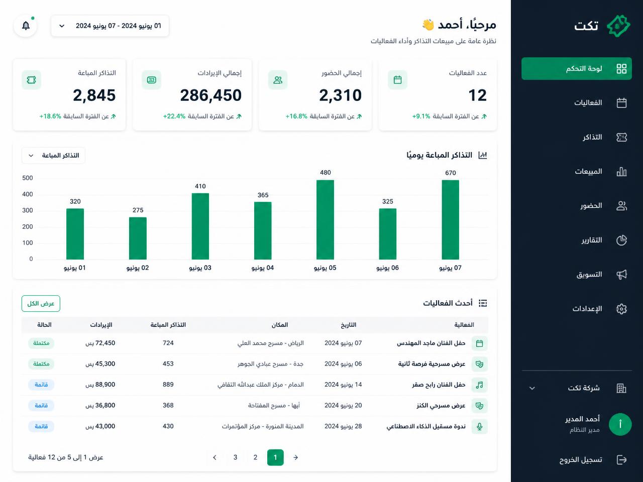 معاينة المنصة